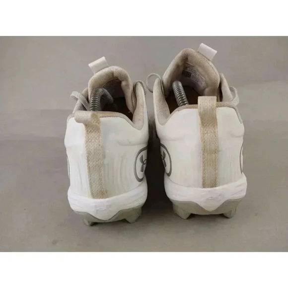 Under Armour Women's 10 Softball Shoe Cleats UA Glyde MT Charged White - Picture 5 of 11